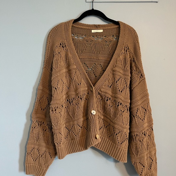 Neuflora Sweaters - Neuflora Daphne Cardigan - Taupe